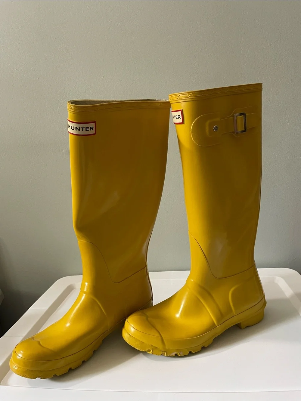 Hunter Tall Orginial Gloss Rain Boots - Bright Yellow